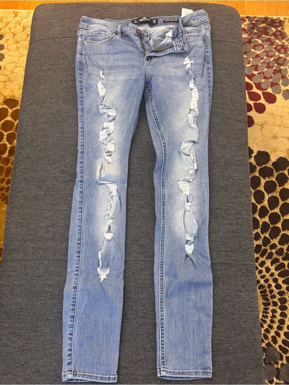 Hollister Light Blue Distressed Skinny Jeans